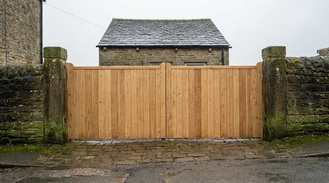 Automated driveway gates of the kind installed and serviced across Cumbria