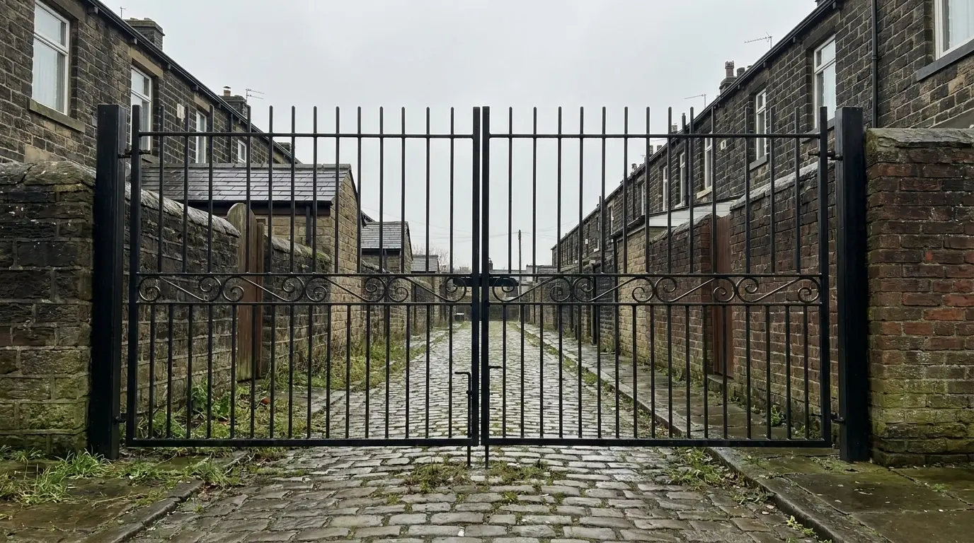 Automated driveway gates of the kind installed and serviced across Lancashire