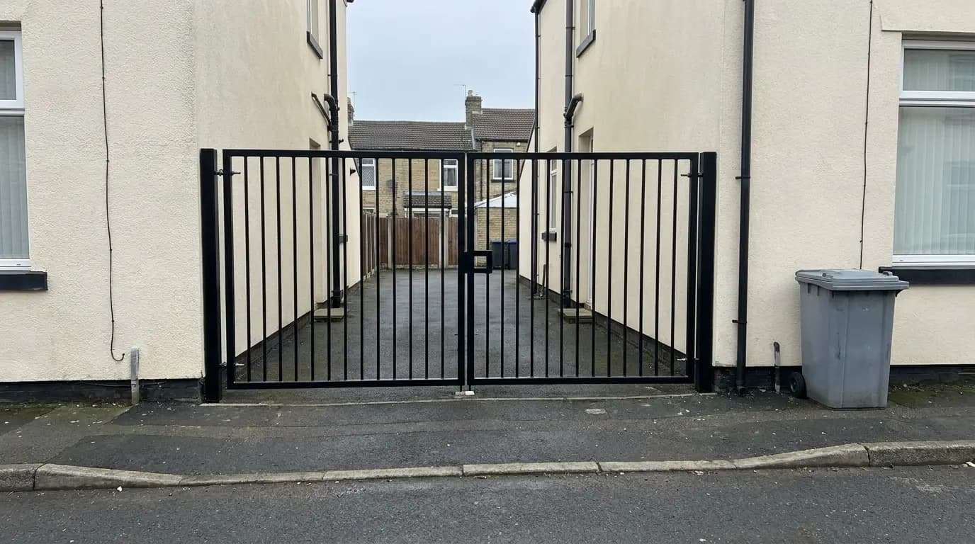 Automated driveway gates of the kind installed and serviced across Cumbria